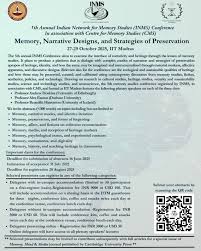 Sth Annual Indian Network for Memory Studies (INMS) Conference In association with Centre for Memory Studies (CMS)