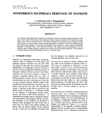 Nonferrous materials heritage of mankind